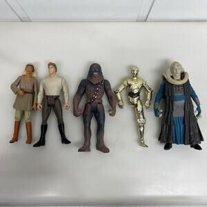 Vtg 90s Kenner Star Wars Action Figures Loose Chewbacca Bib Fortuna Luke